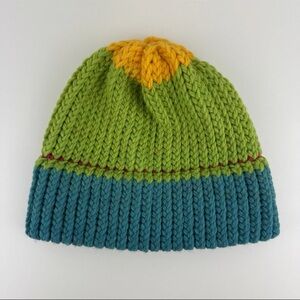 Handmade In USA Women's OSFM Hand Knit Beanie Winter Hat Cap Ribbed Cuffed NEW!